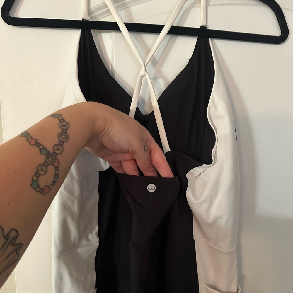 CALIA by Carrie Underwood Black and White Jumpsuit - Picture 7 of 7